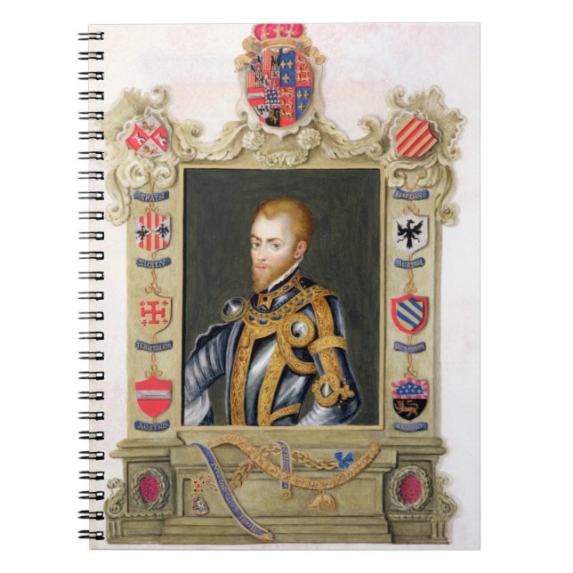 Portrait of Philip II King of Spain (1527-98) from Notebook (Front)