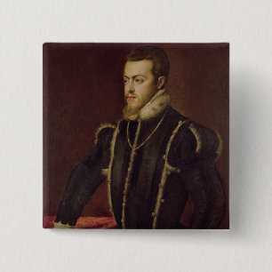 Portrait of Philip II  of Spain Button