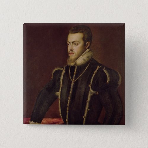 Portrait of Philip II  of Spain Button