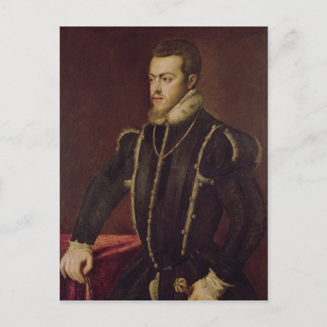 Portrait of Philip II  of Spain Postcard (Front)