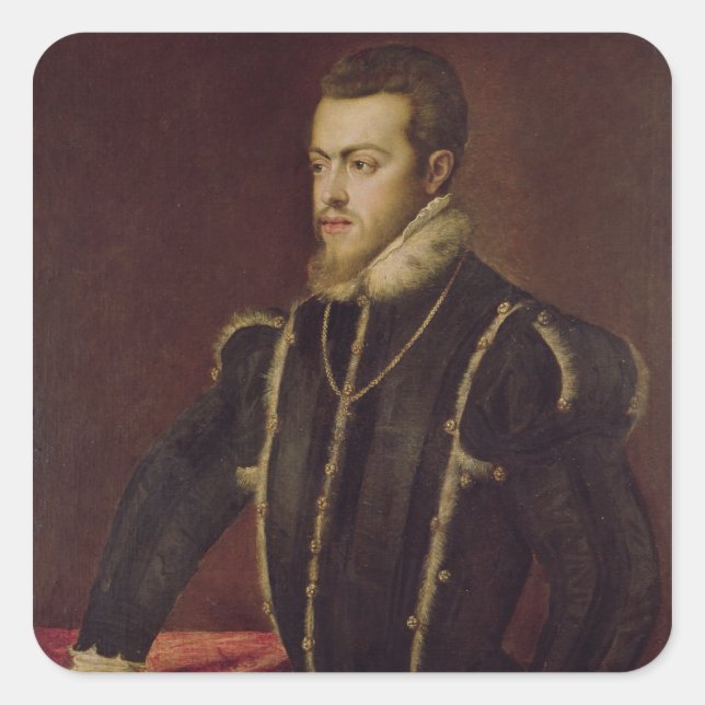 Portrait of Philip II  of Spain Square Sticker (Front)