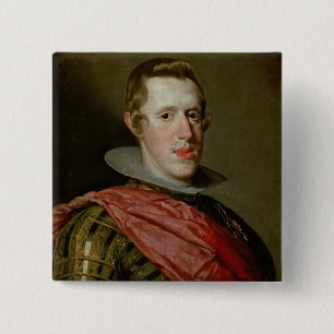 Portrait of Philip IV in Armour, 1628 Pinback Button