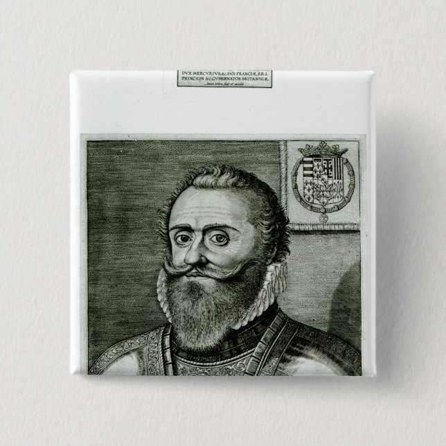 Portrait of Philippe-Emmanuel de Lorraine Pinback Button (Front)