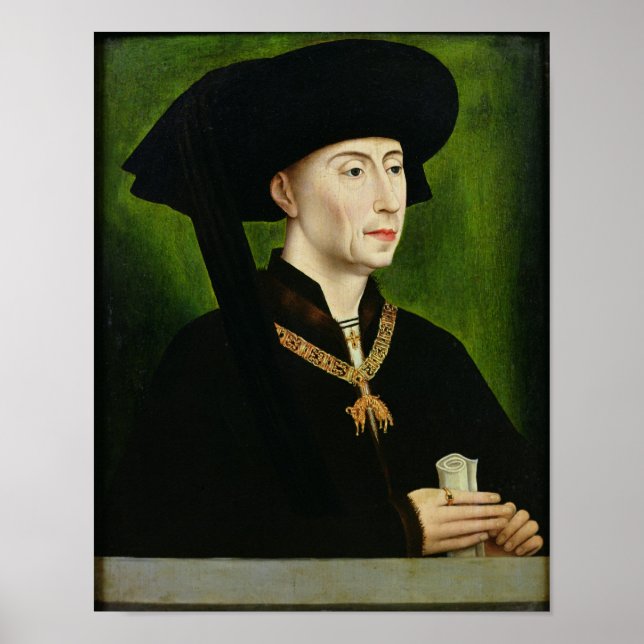 Portrait of Philippe le Bon Duc de Bourgogne Poster (Front)