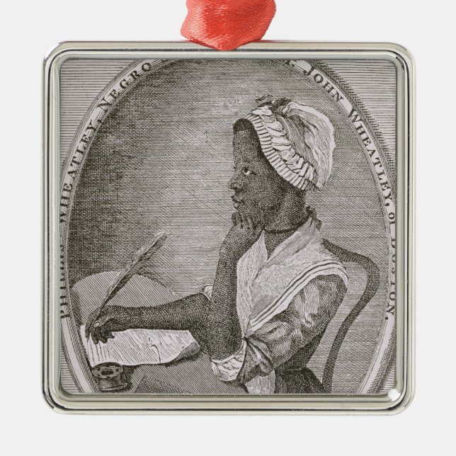 Portrait of Phillis Wheatley Metal Ornament (Front)