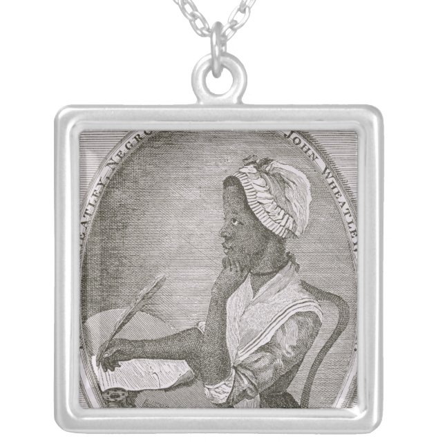 Portrait of Phillis Wheatley Silver Plated Necklace (Front)