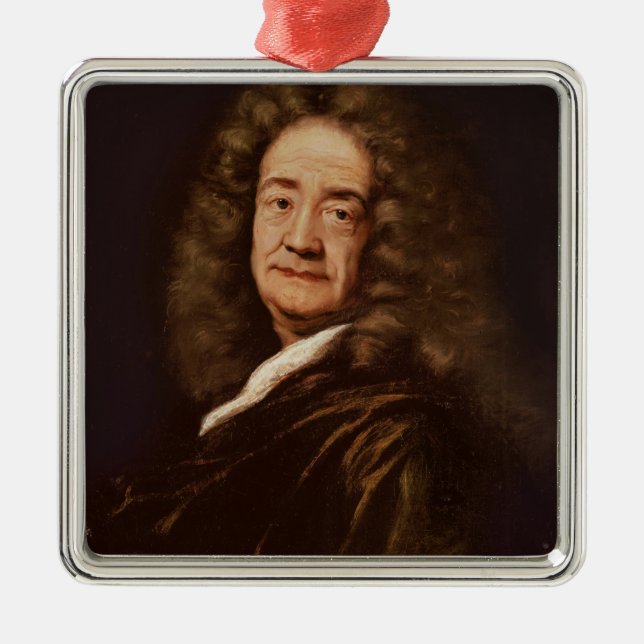 Portrait of Pierre Puget Metal Ornament (Front)