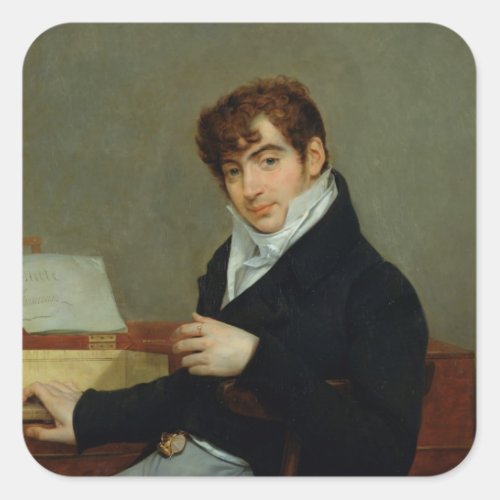 Portrait of Pierre Zimmermann  1808 Square Sticker