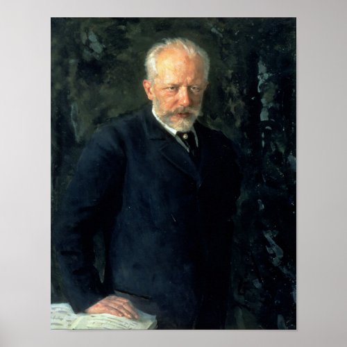 Portrait of Piotr Ilyich Tchaikovsky Poster