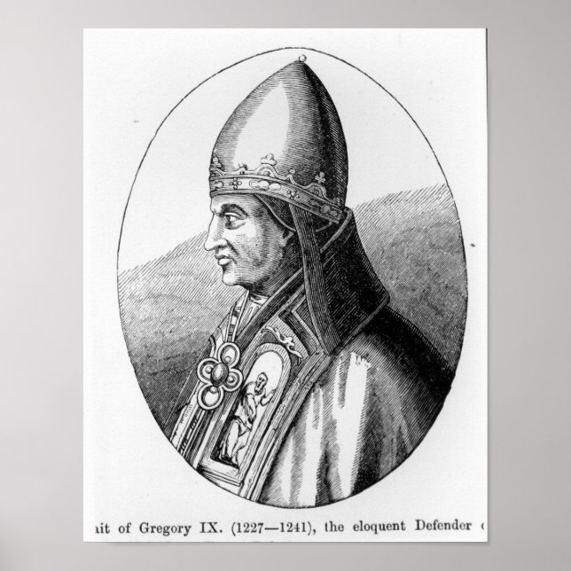 Portrait of Pope Gregory IX Poster (Front)