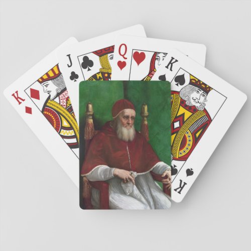 Portrait of Pope Julius II by Raphael Poker Cards