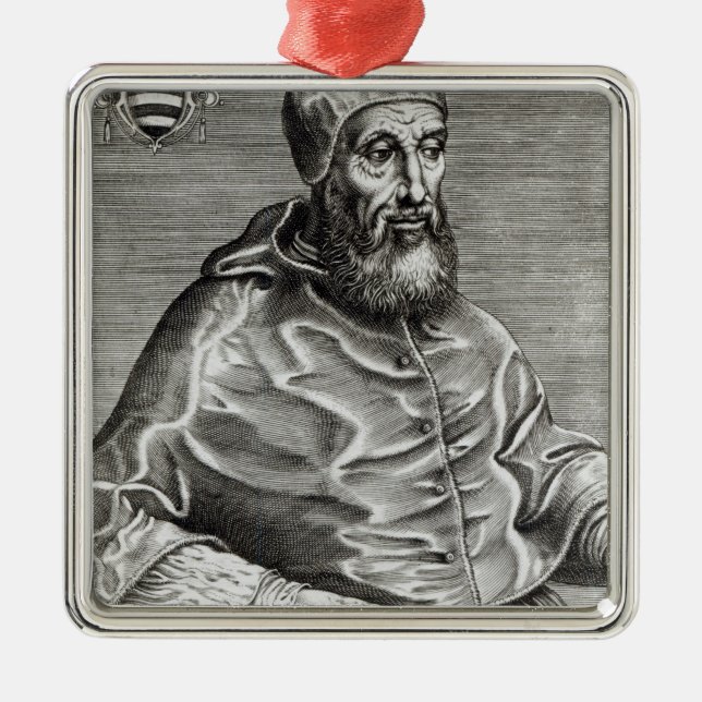 Portrait of Pope Pius IV, 1555 Metal Ornament (Front)
