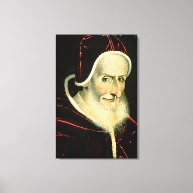 Portrait of Pope Pius V   1576-80 Canvas Print (Front)