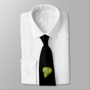Portrait of praying mantis neck tie