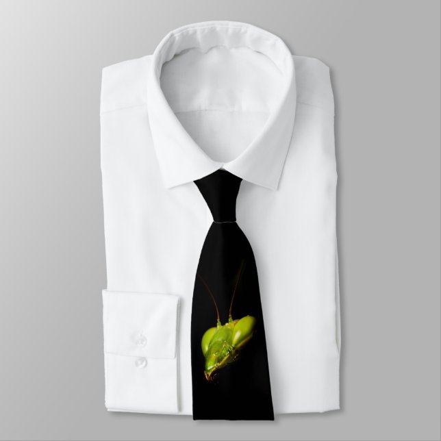 Portrait of praying mantis neck tie (Tied)