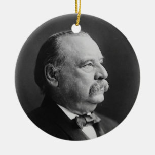 Portrait of President Stephen Grover Cleveland Ceramic Ornament