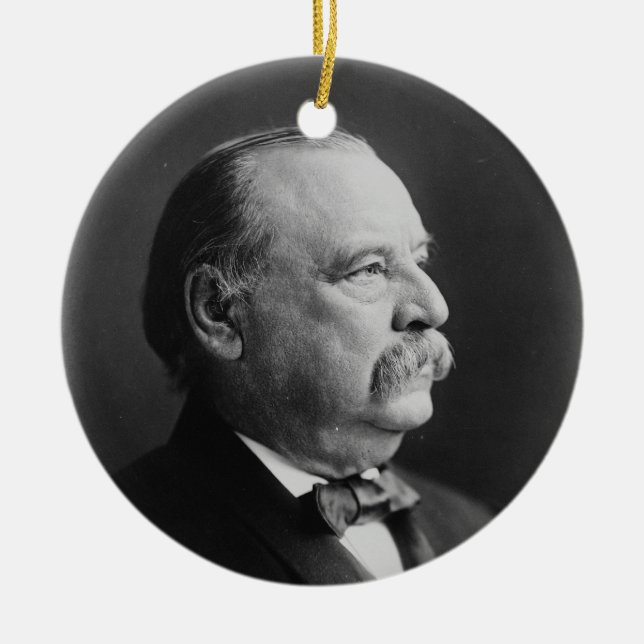 Portrait of President Stephen Grover Cleveland Ceramic Ornament (Front)