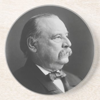 Portrait Of President Stephen Grover Cleveland Drink Coaster by allphotos at Zazzle