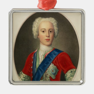 Portrait of Prince Charles Edward Metal Ornament
