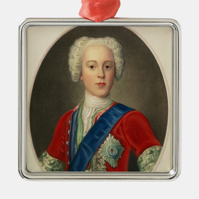 Portrait of Prince Charles Edward Metal Ornament (Front)