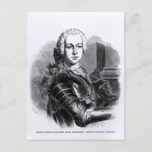 Portrait of Prince Charles Edward Stuart Postcard