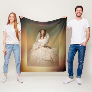 Portrait Of Princess Alexandra Fleece Blanket