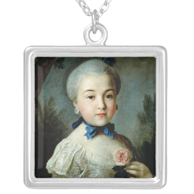 Portrait of Princess Charlotte Sophia Silver Plated Necklace (Front)