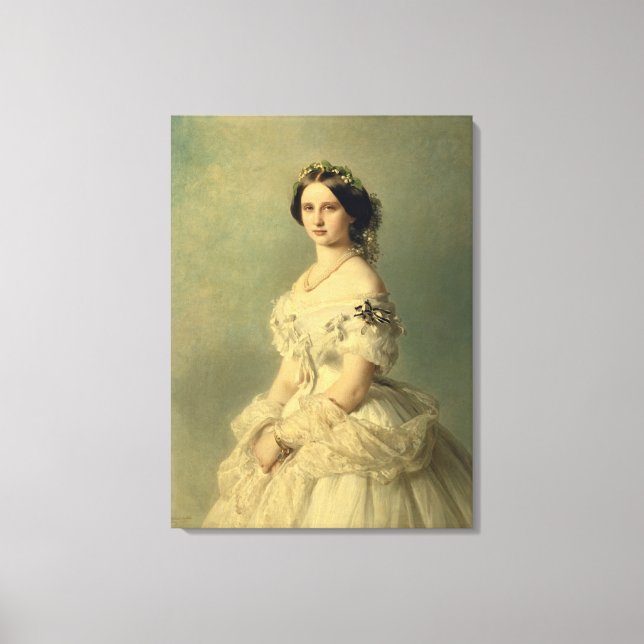 Portrait of Princess of Baden, 1856 Canvas Print (Front)