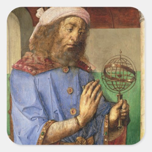 Portrait of Ptolemy c1475 Square Sticker