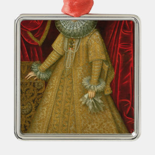 Portrait of Queen Isabel Clara Eugenia Metal Ornament