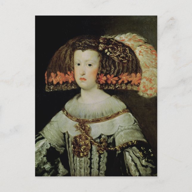 Portrait of Queen Maria Anna  of Spain Postcard (Front)