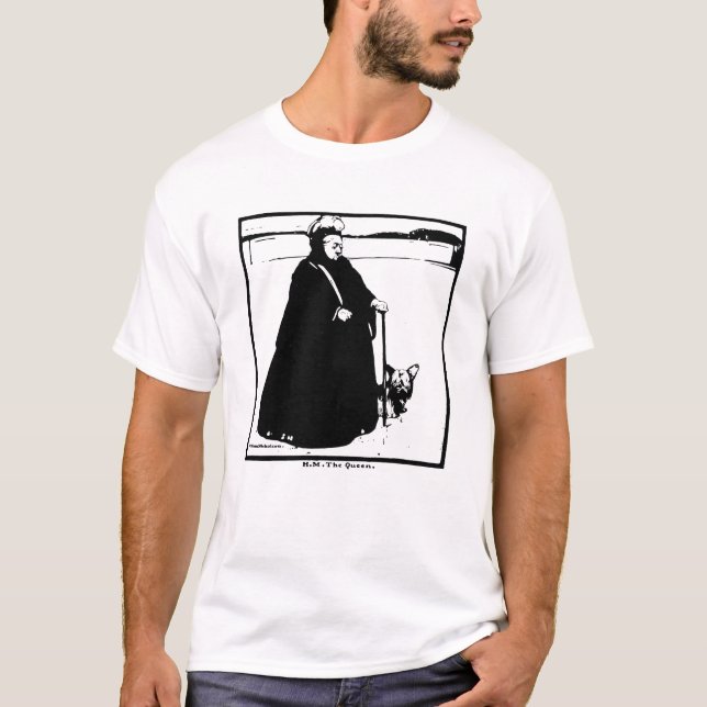 Portrait of Queen Victoria and Yorkie Dog T-Shirt (Front)