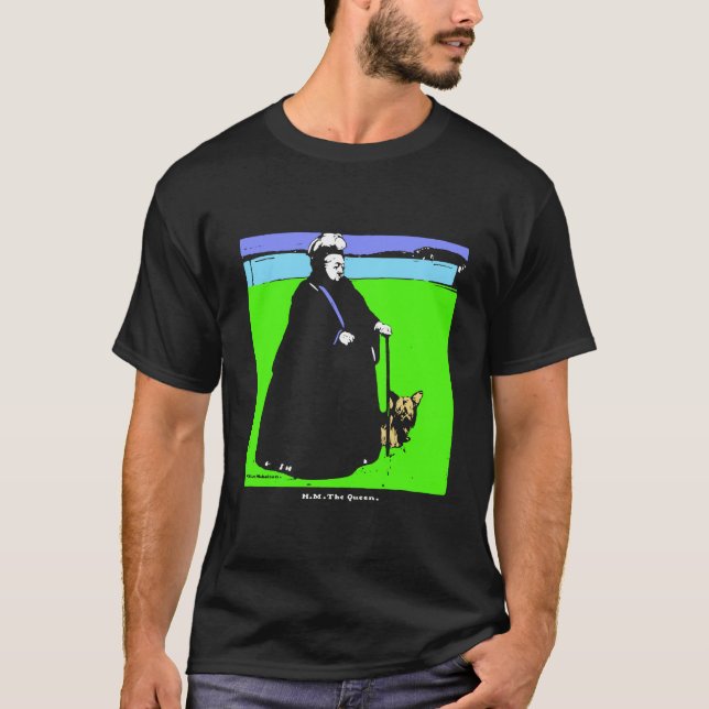 Portrait of Queen Victoria and Yorkie Dog T-Shirt (Front)