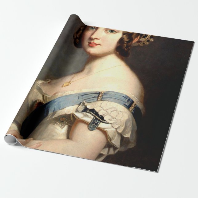 Portrait Of Queen Victoria Wrapping Paper (Unrolled)