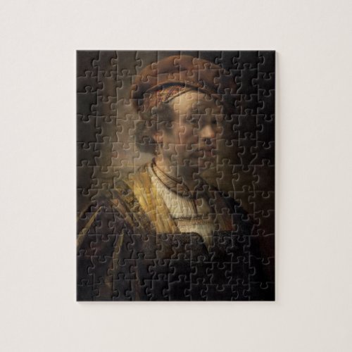 Portrait of Rembrandt 1650 oil on canvas Jigsaw Puzzle