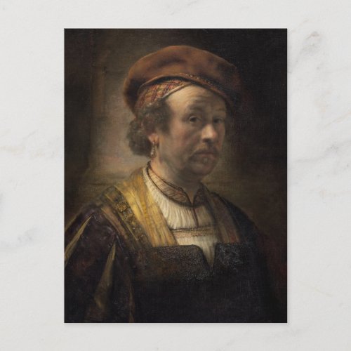 Portrait of Rembrandt 1650 oil on canvas Postcard