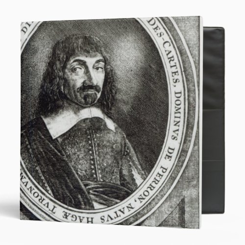 Portrait of Rene Descartes 1644 3 Ring Binder