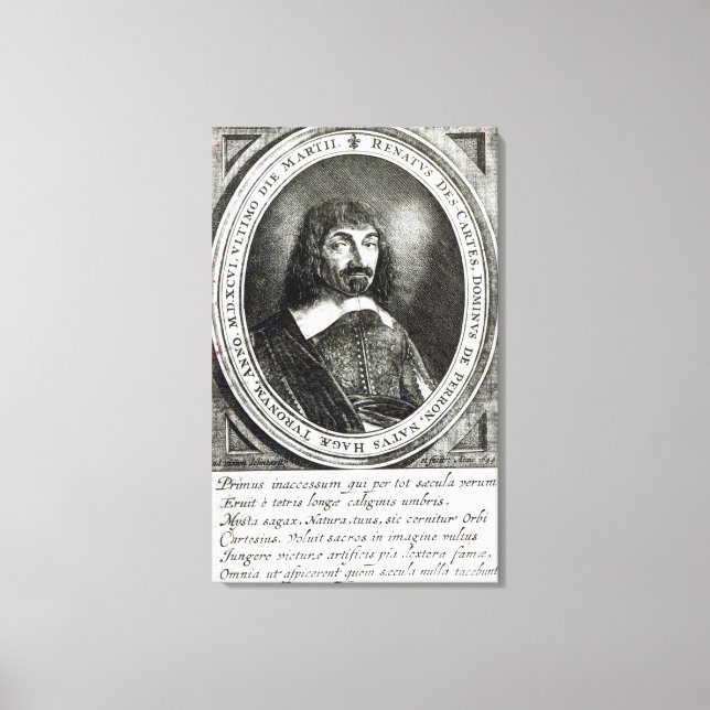 Portrait of Rene Descartes, 1644 Canvas Print (Front)