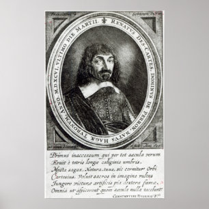 Portrait of Rene Descartes, 1644 Poster