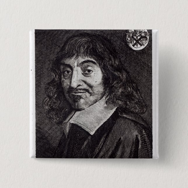 Portrait of Rene Descartes Button (Front)