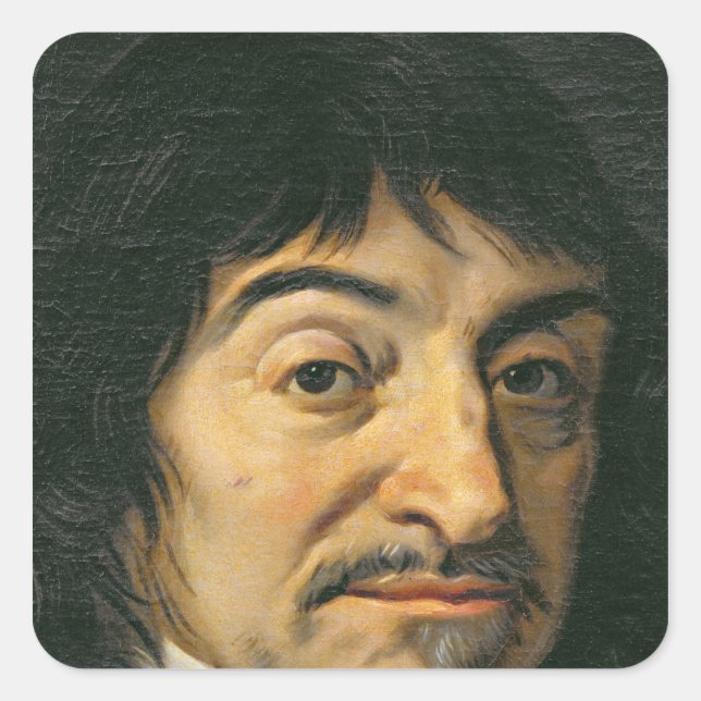 Portrait of Rene Descartes  c.1649 Square Sticker (Front)