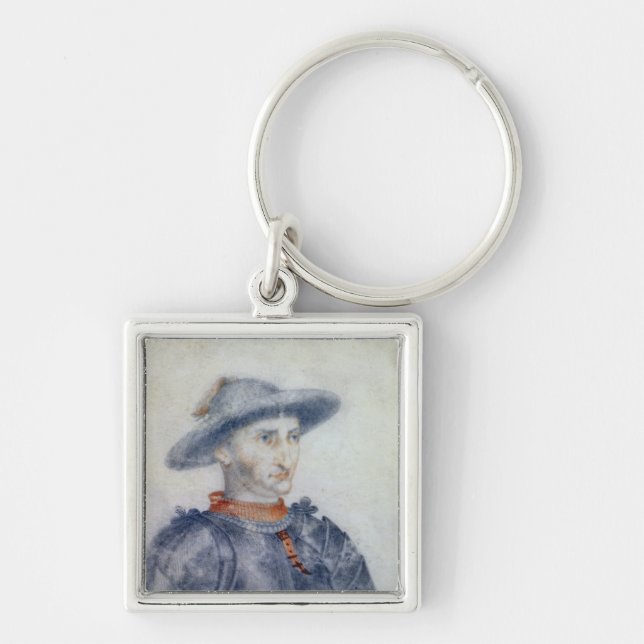Portrait of Rene I  Duke of Anjou Keychain (Front)