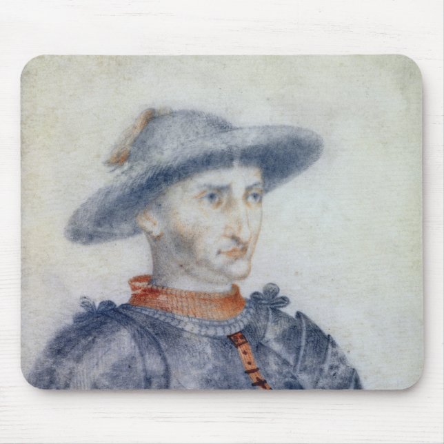 Portrait of Rene I  Duke of Anjou Mouse Pad (Front)