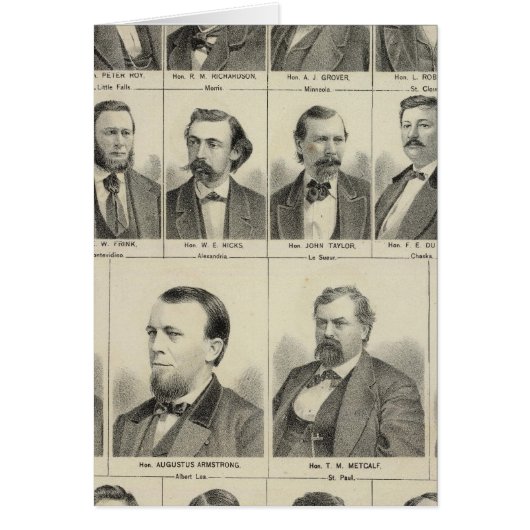 Portrait of Representatives, Minnesota Cards (Front)