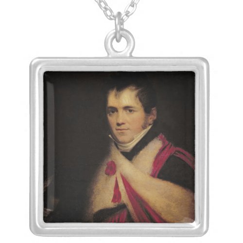 Portrait of Rev Edward Daniel Clarke  c1822 Silver Plated Necklace