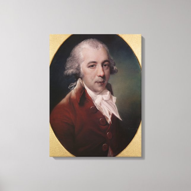 Portrait of Richard Brinsley Sheridan  1788 Canvas Print (Front)