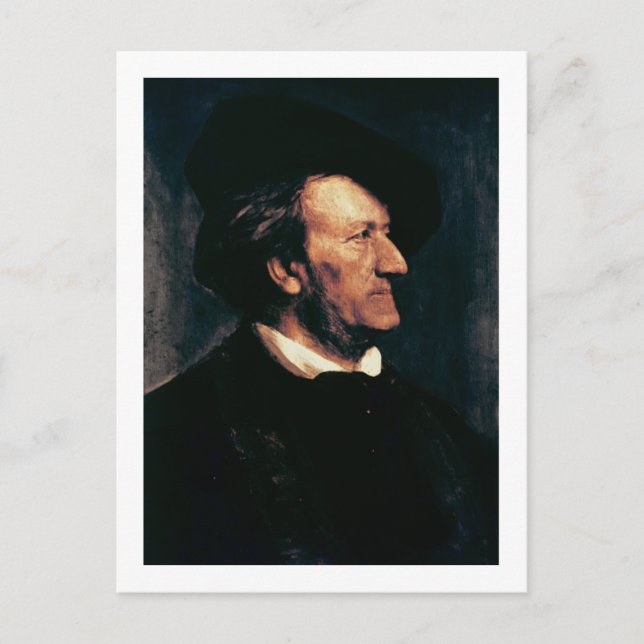 Portrait of Richard Wagner (1813-83) (oil on canva Postcard (Front)