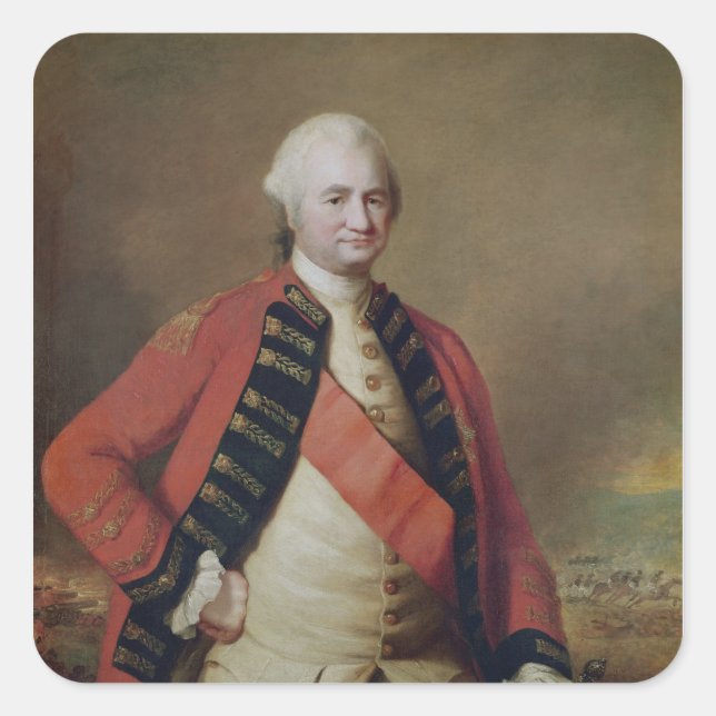 Portrait of Robert Clive  1st Baron Clive, 1773 Square Sticker (Front)