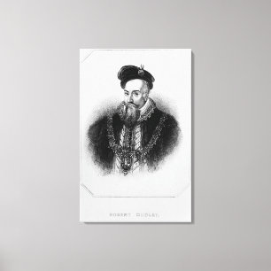 Portrait of Robert Dudley 1st Earl of Canvas Print