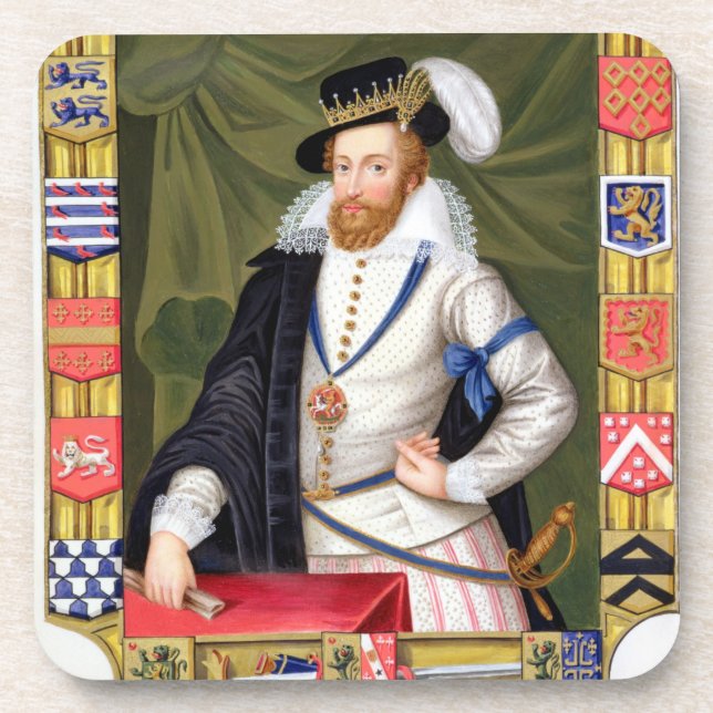 Portrait of Robert Dudley (c.1532-88) Earl of Leic Coaster (Front)